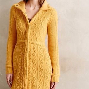 Sparrow Sweater Coat in Mustard - Anthropologie